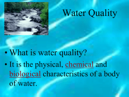 Water Quality notes