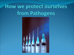 How we protect ourselves from Pathogens