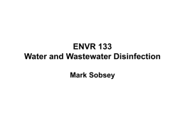Water and Wastewater Disinfection