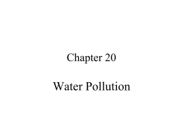 Miller ch 20 my notes water pollution16th ed