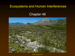 Ecosystems and Human Interference