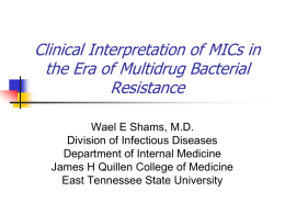 Multidrug Resistant Pathogens & Health care