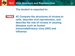 18.2 Viral Structure and Reproduction TEKS 4C