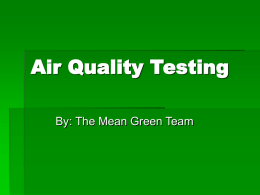 Air Quality Testing Team