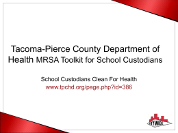 Presentation: School Custodians Clean for Health