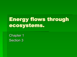 Energy flows through ecosystems.