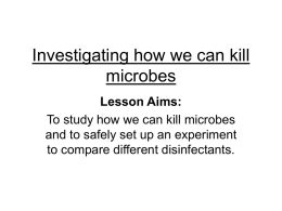 Investigating how we can kill microbes