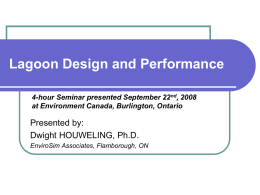 4-hr Seminar on Sewage Lagoons for Environment Canada - Sep-08