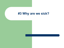 3 Why are we sick? - Shepherd Webpages