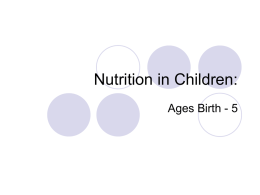 Nutrition in Children