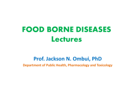 Food Borne Diseases - Department of Public Health