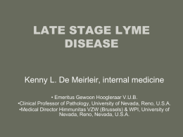 ME, CFS, Lyme Presentation