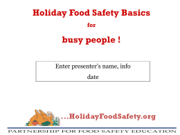 Holiday Food Safety PowerPoint for Educators 6.82 Mb
