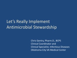 2012 ABX Stewardship - EPIC Epidemiologists and Preventionists in