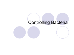 Controlling Bacteria