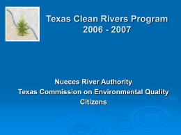 Texas Clean Rivers Program 2006 - 2007