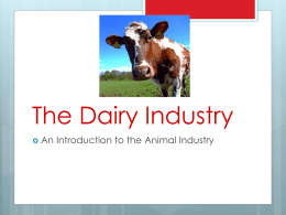 The Dairy Industry - Effingham County Schools