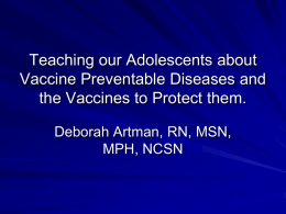 Adolescent Immunizations - Gateway Immunization Coalition