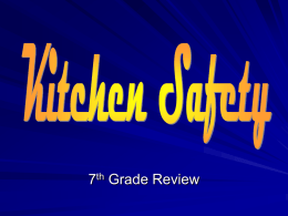 7th Grade - Kitchen Safety Review