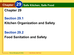 Chapter 29 Safe Kitchen, Safe Food