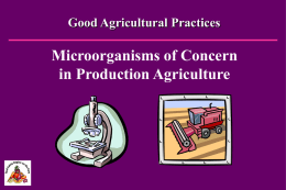 GAPs-Microorganisms of Concern in Production Agriculture