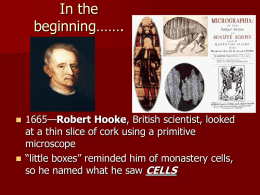 Hooke to bacteria ppt