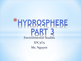 IDC3O3 Intro.Hydropshere part 3 - MCI