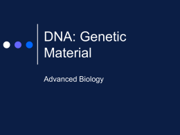 DNA: Genetic Material