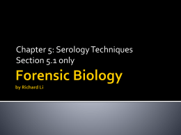 Chapter 5.1: Serology Techniques