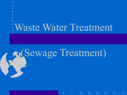 Waste Water Treatment Sewage Treatment