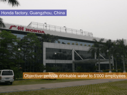 Drinking water RO system for Honda Automobile (Guangzhou) Co., Ltd