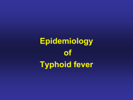 3-Epidemiology of typhoid