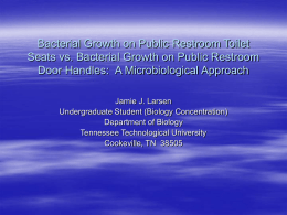 Bacterial Growth on Public Restroom Toilet Seats vs. Bacterial
