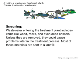 Wastewater treatment plant activity