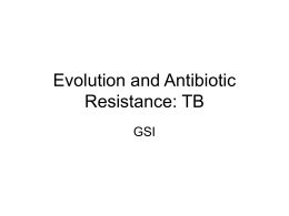 Evolution and Antibiotic Resistance