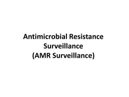 Antimicrobial Resistance Surveillance