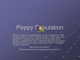 Peppy Population - Pregitzersninjascienceclasses
