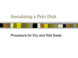 Inoculating a Petri Dish