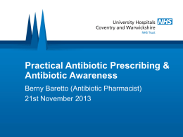 How to prescribe an antibiotic