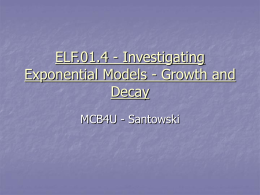 ELF.01.4 - Investigating Exponential Models