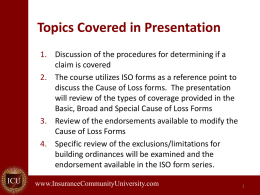 How did the loss occur - Insurance Community University