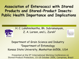 Association of Enterococci with Stored Products and Stored