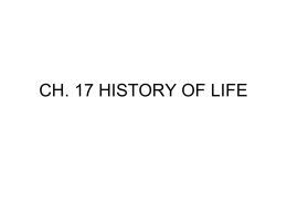 ch. 17 history of life