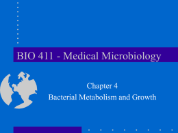 Bacterial Metabolism and Growth
