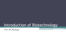 Biotechnology - drzapbiology