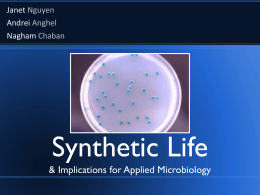 Synthetic Life - Colin Mayfield