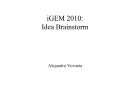 iGEM 2010: Idea Brainstorm
