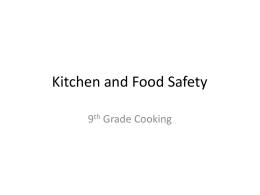 Notes from Kitchen Safety Packet