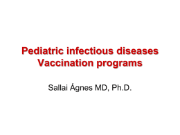 Pediatric infectious diseases Vaccination programs