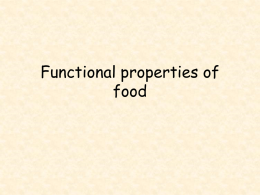 Lesson 3 functional Properties of food